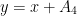 $ y = x + A_4 $