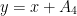 $ y = x + A_4 $